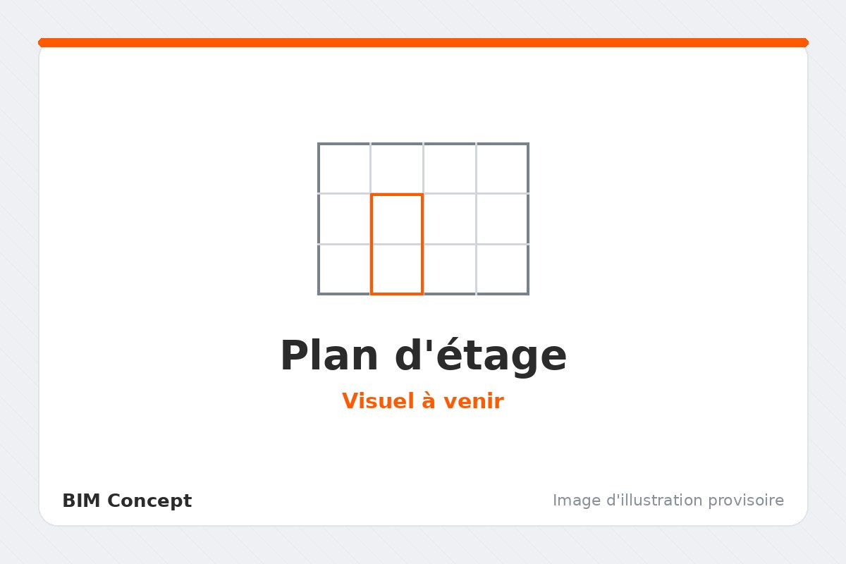 Plan d'étage et de chambres d'hôtel issu du relevé 3D