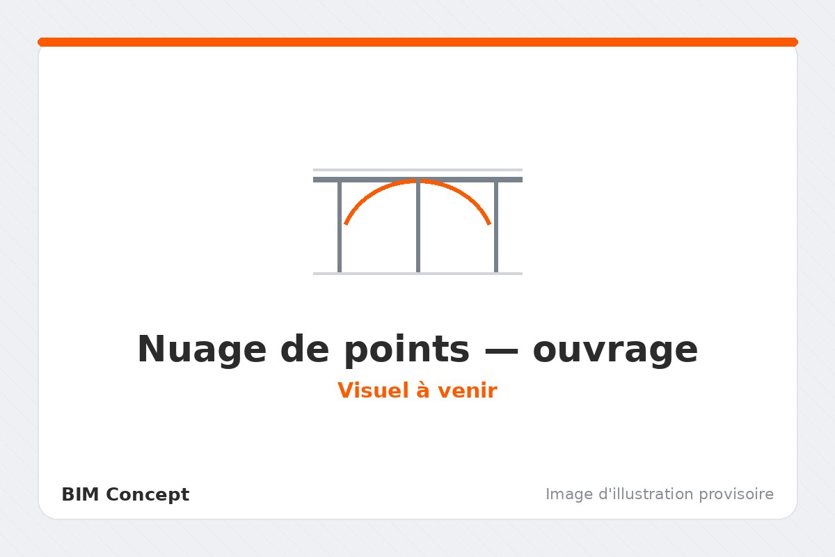 Nuage de points d'un pont relevé au scanner laser 3D