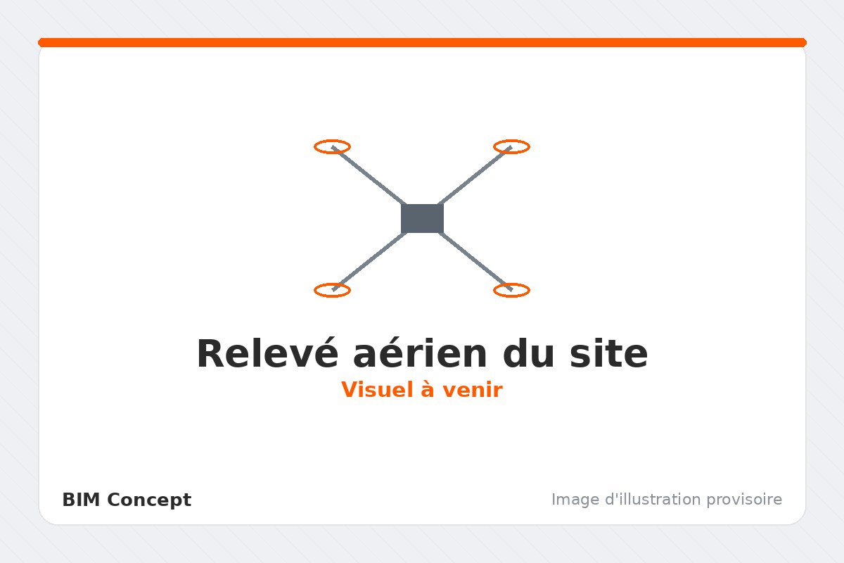 Relevé aérien d'un port par drone